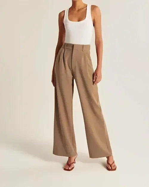 Lucia Brown Tailored Pants