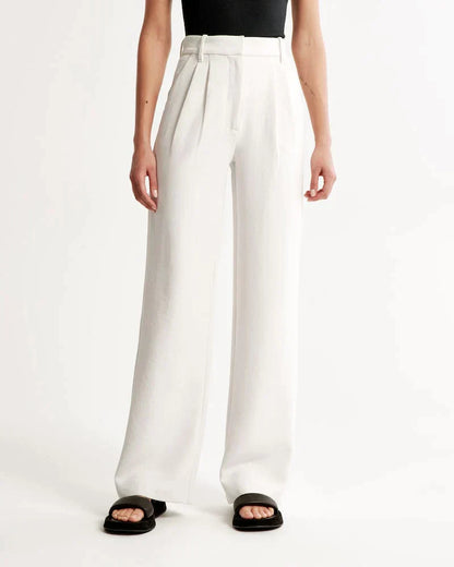 Lucia White Tailored Pants