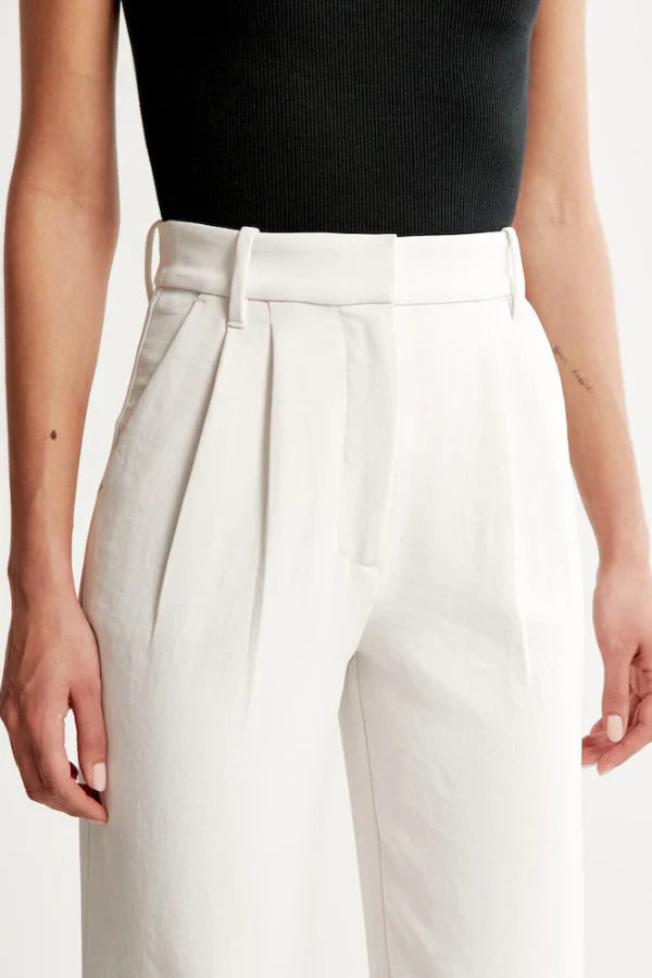 Lucia White Tailored Pants