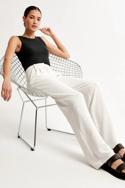 Lucia White Tailored Pants