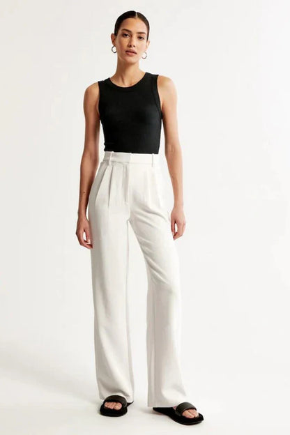 Lucia White Tailored Pants