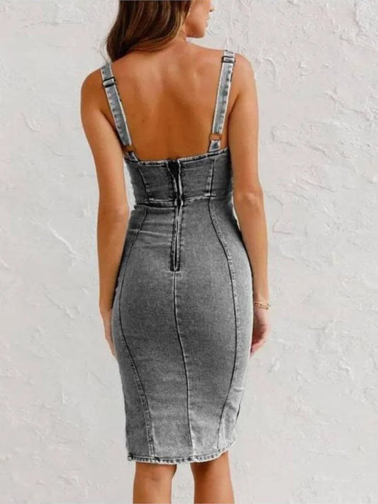 Jena - Jeans dress with adjustable straps